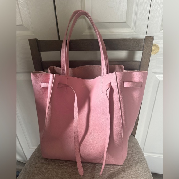 CELINE Soft Grained Calfskin Small Belt Cabas Phantom Pink - Picture 1 of 10